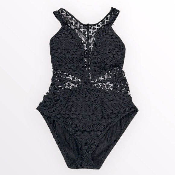 Becca High Neck Crochet One Piece - Picture 5 of 14